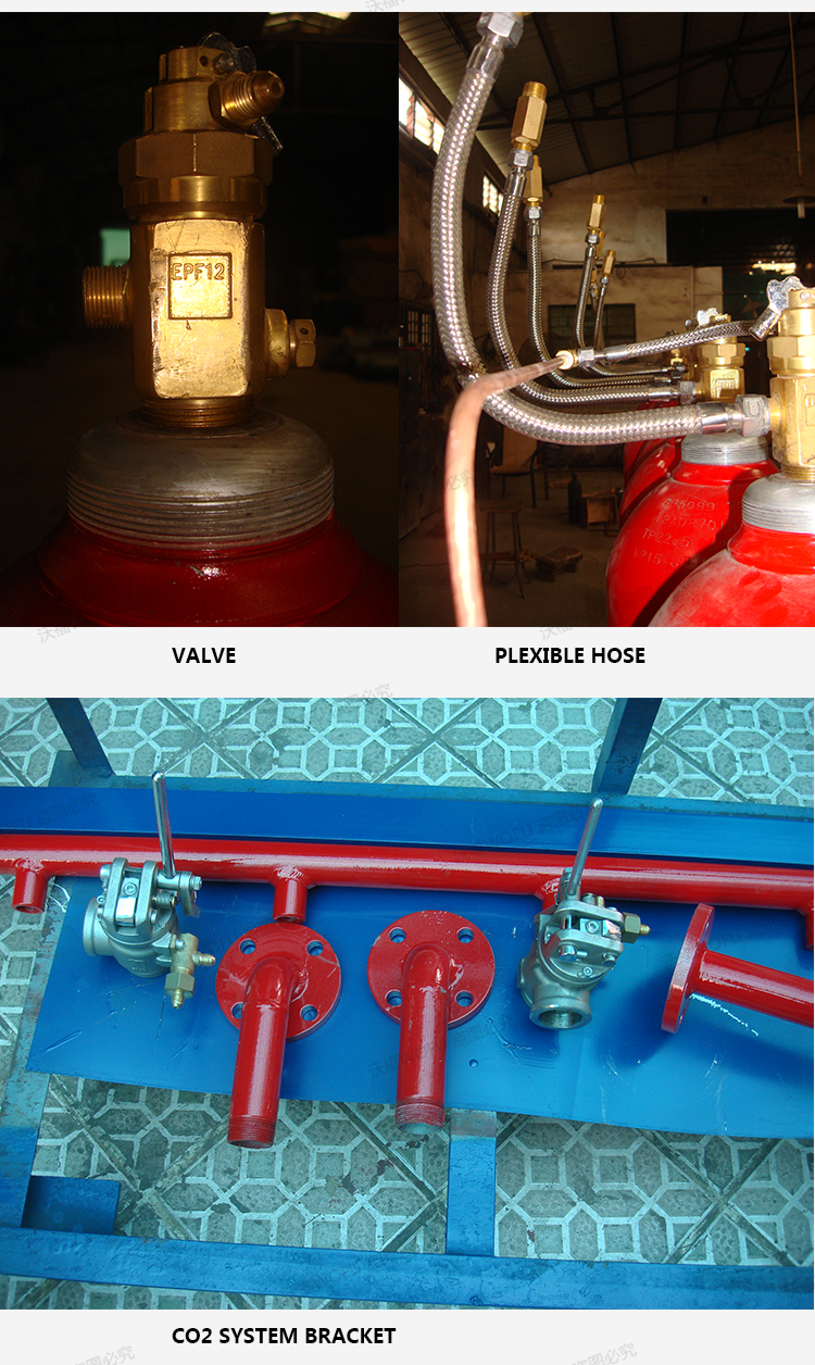 High pressure CO2 gas extinguishing system