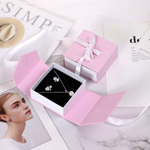 Magnetic Lid Paper Jewelry Set Box Packaging