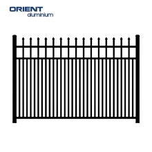 Square Tube Black Picket Fence Panels for Courtyard and Garden