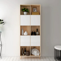 Library Bookcase Vintage Wood Bookcase