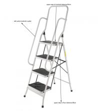 iron ladder with handrail