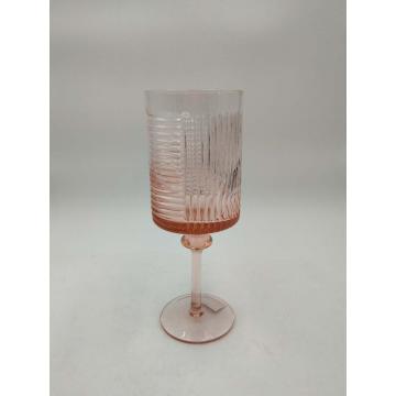 gobelet à vin en verre de champagne moderne de couleur rose