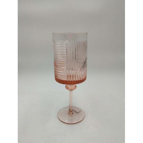 gobelet à vin en verre de champagne moderne de couleur rose