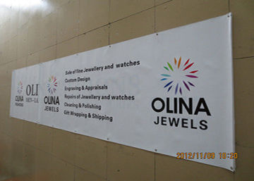 Single Side PVC Banner Printing with Grommets