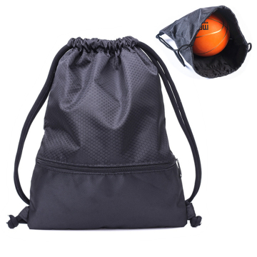 Large Durable Water Resistant Sports Drawstring Gym Sack Bag Basketball Backpack polyester women backpack shoulder bag