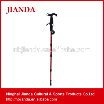 JD-4D-003 LED Light Outsports Walking Sticks Alpenstock with LED light flashlight handicapped hot selling