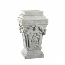Classic White Marble Base for Urns