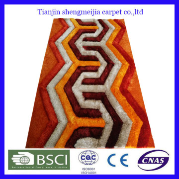 polyester material shag soft 3d carpet