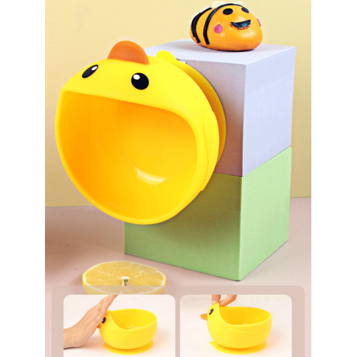 Duck Shape Non Slip Silicone Suction Bowl