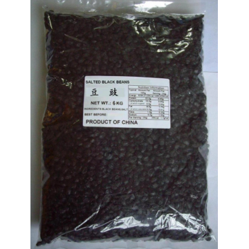 Large-capacity salted black beans are used in restaurants