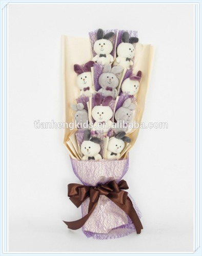 Valentine's Day Wedding Series plush rabbit bouquet rabbit