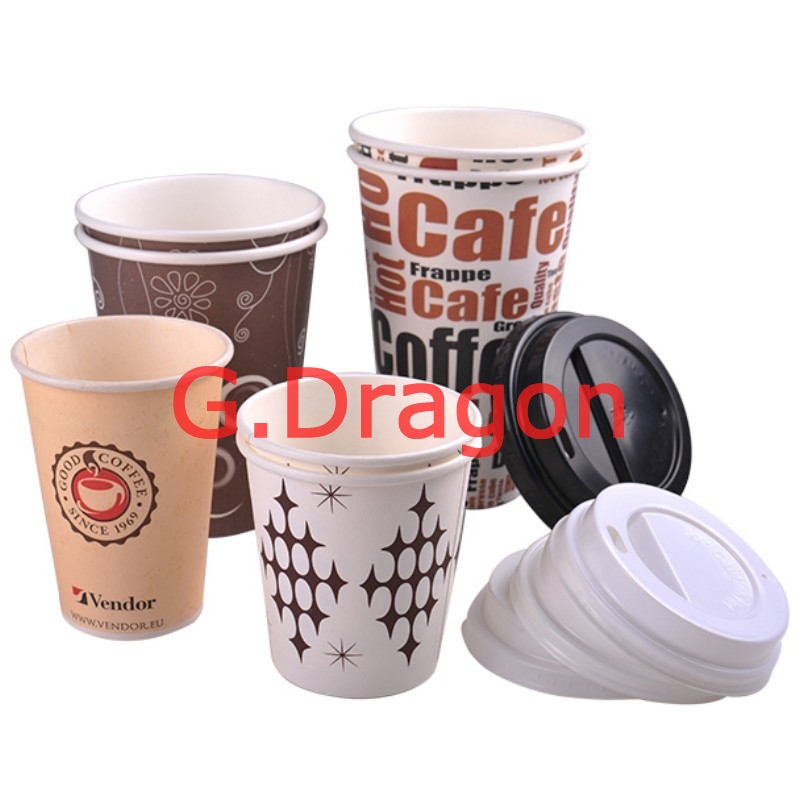 China Factory Produce Customized Logo Printed Beverage 8 Oz Single Wall Paper Cup