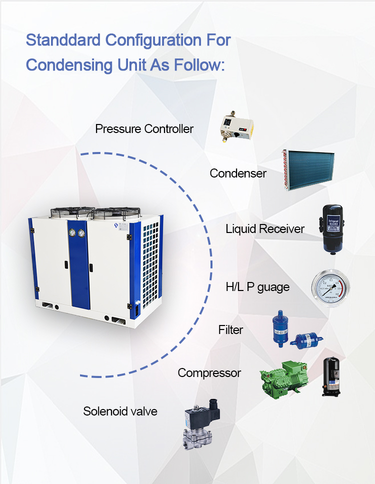 Box U type Refrigeration Condensing Units For Cold Room