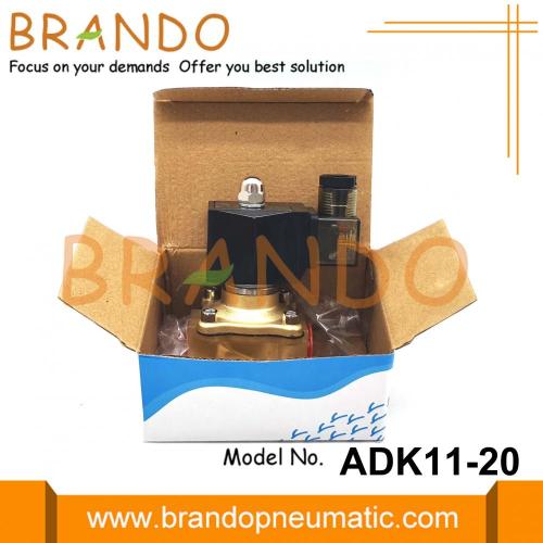 G3 / 4 &#39;&#39; ADK11-20G / A / N Pilot Operated Brass Solenoid Valve