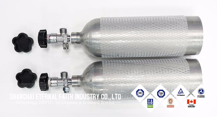 Valves Equipped Small Co2 Cylinder For Aquarium