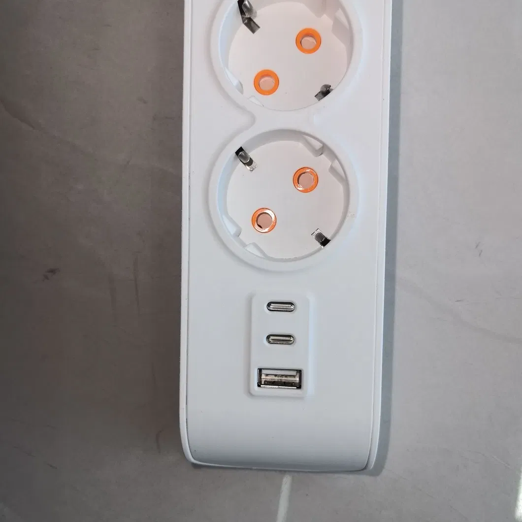 5 Way Extension Socket with 1 3.4A USB and 2 Type C