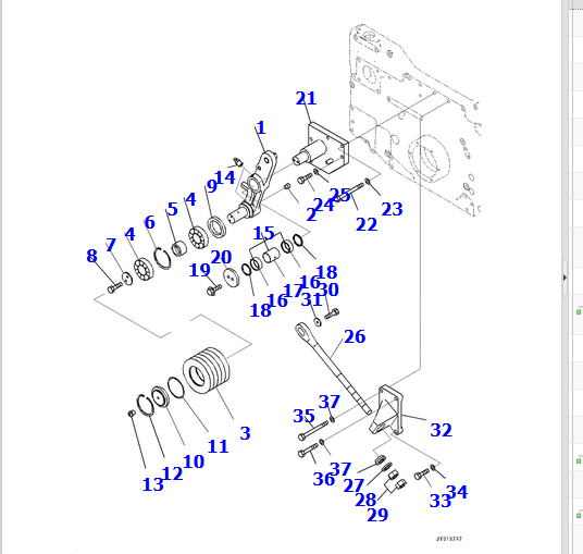 Wheel loader parts WA480-6 hose 421-03-41171 and WA480-6 hose 421-03-41180