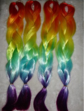 Jumbo Braid Marley braid hair extension/Rainbow jumbo braid hair