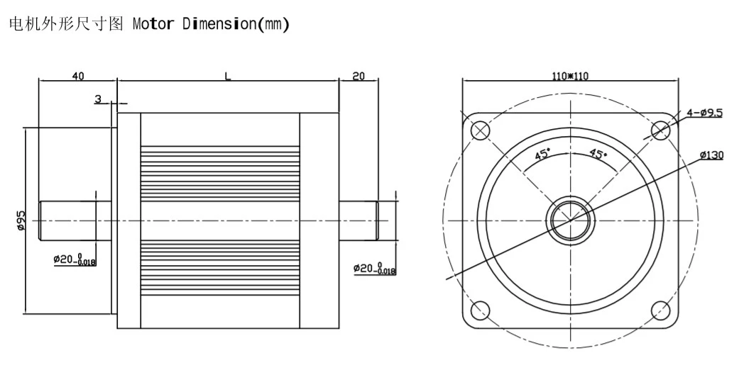 110mm 500W 2000W 1000W 750 Watt Brushless DC Motor