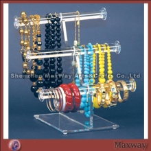 Acrylic triple bracelet necklace display