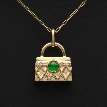 Peace lock jadeite pendant