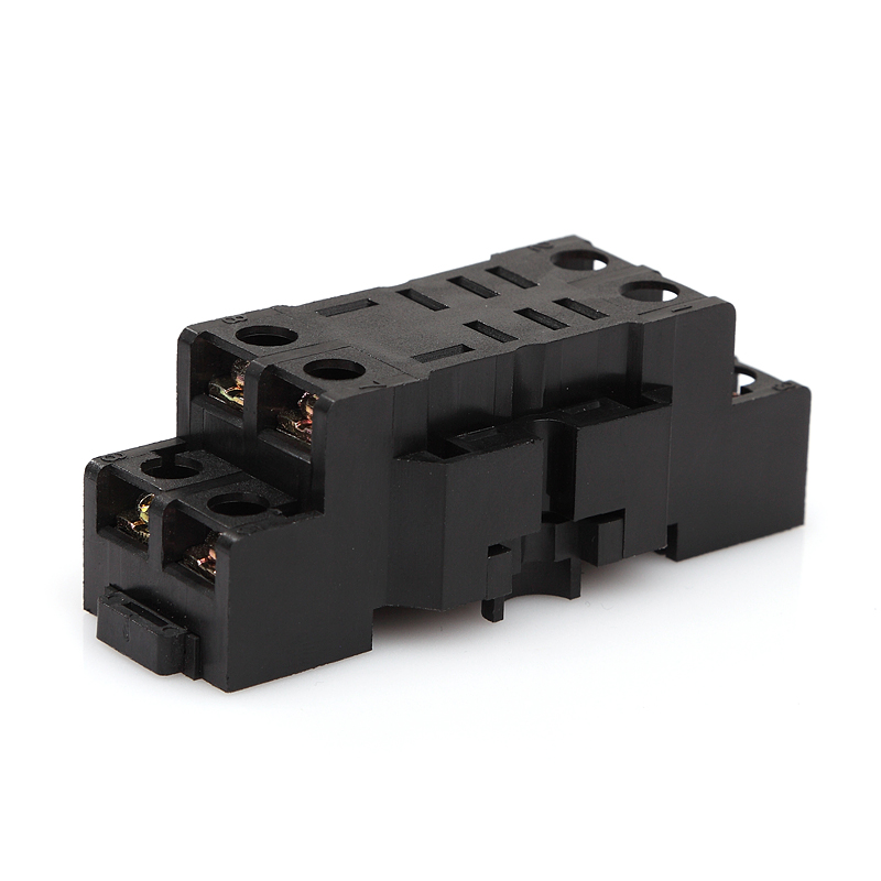 SAIPWELL 13F-2Z-C4(LY2-E) Easy Installed Plastic Black 8 Pin Relay Socket Electric Relay Socket 15A Relay Socket