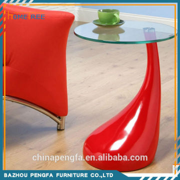 Modern round glass telephone table
