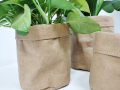 Người trồng chậu có thể giặt được giấy kraft paper papot sáng tạo máy tính để bàn hoa có thể tái sử dụng đa chức năng 3 kích cỡ túi lưu trữ