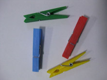 Craft Colored Plastic Clothes clip