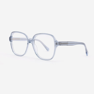 Bevelling Square Acetate Unisex Optical Frames