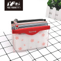 Popular simple color embroidery partysu pu pencil case