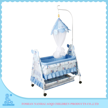 877 Modern Bedroom Polyester Fabric And Cotton Filling Mini Crib For Baby