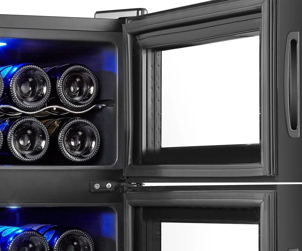 Smad OEM 24 Bottles Dual Zone Wine Cooler Wine and Beverage Fridge