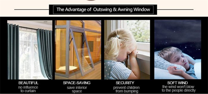 The advantage of outswing and awning window The advantage of outswing and awning window