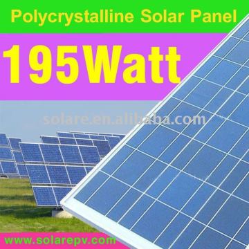 Poly solar cell panel 195W27V for solar system