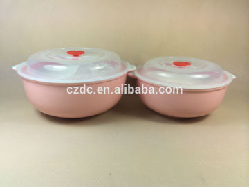 enamel ceramic food storage container with cover