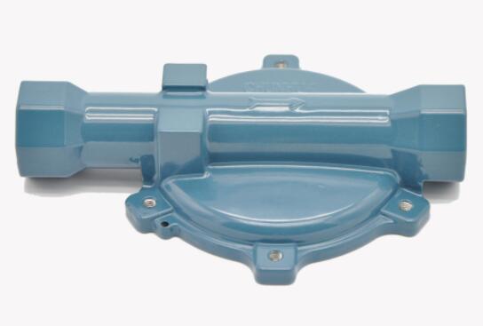 Natural gas pressure reducing valve housing