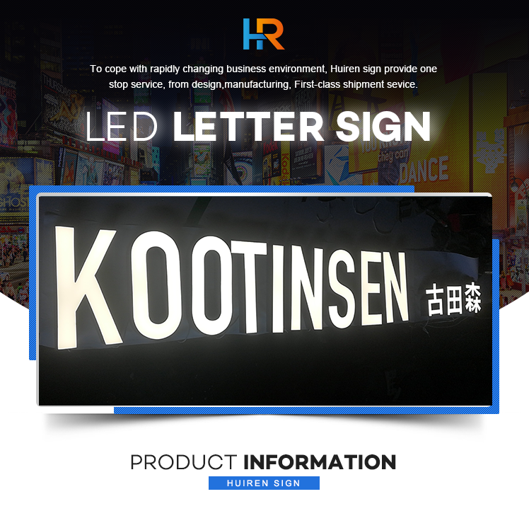 LED Light Signs Letter Front Sign Outdoor Signage Logo 3D Storefront shop store exhibition