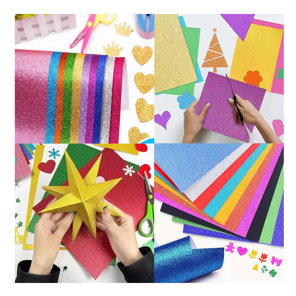 Высакаякасная бліскучая папера для рукадзелля Premium Glitter Paper for Crafts