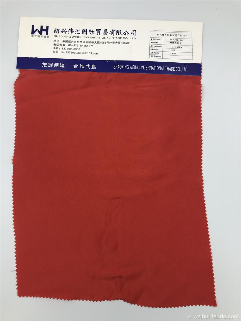 Vải dệt thoi C / CU trơn màu đỏ chống tĩnh điện