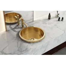 SUS304 Round Handmade Topmount Bathroom Sink
