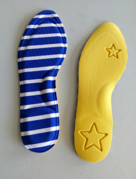 Custom design color fabric comfortable injection PU faom insoles