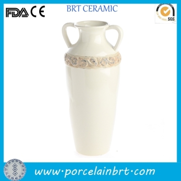 Unique tall decoration inside ceramic Amphora Pottery Vase