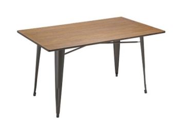 Industrial Style Rectangular Bamboo Wood Dinning Table