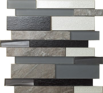 black and grey mosaic design