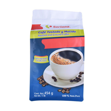 Quad Seal Coffee Pouch с односторонним клапаном дегазации