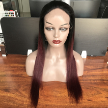 Color Lace Front Wig Human Hair #99j Burgundy,Brazilian HumanHair Color Wigs,Remy99j Human Hair Wig Color