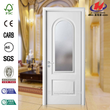 Blinds Half Moon Glass Wooden Door