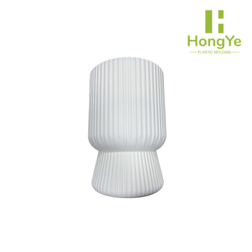 Elegant Striped Flower Pot with Bud Design