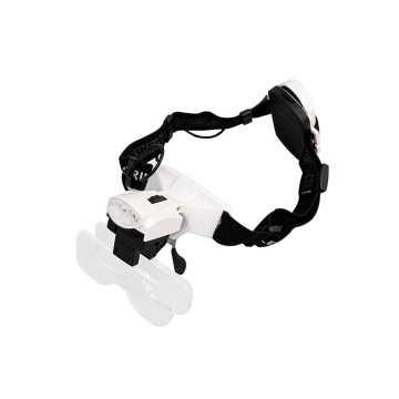 LED Head Mounted Watch Repair Loupe with Adjustable Sizes